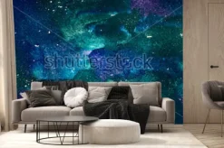 Fototapeta: Akwarelowy malunek kosmicznej przestrzeni