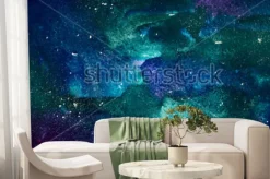 Fototapeta: Akwarelowy malunek kosmicznej przestrzeni