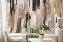 Fototapeta: Akwarelowy mural w brązach i szarości