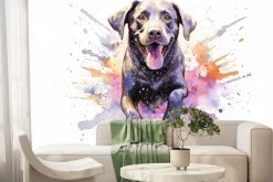 Fototapeta: Akwarelowy wzór portret psa w nowoczesnym stylu