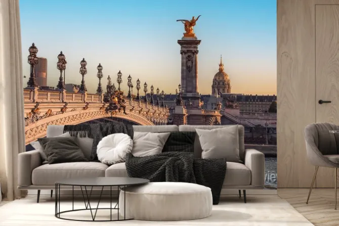 Fototapeta: Alexandre iii bridge in paris at sunset