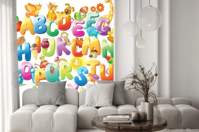 Fototapeta: Alfabet dla dzieci z obrazkami