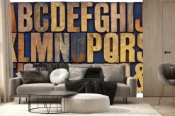 Fototapeta: Alfabet drewna zabezpieczające typu bloki