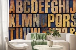 Fototapeta: Alfabet drewna zabezpieczające typu bloki