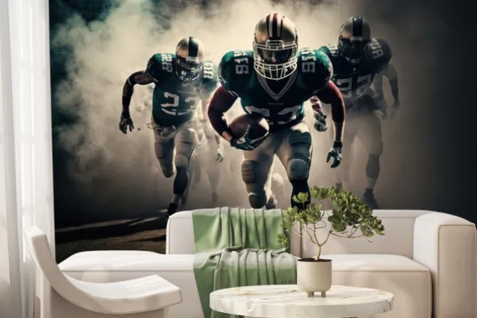 Fototapeta: American football players in a super bowl game, generative ai