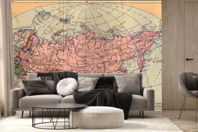 Fototapeta: Antyczna mapa świata na papierze