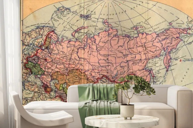 Fototapeta: Antyczna mapa świata na papierze