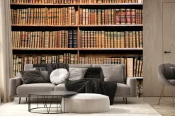 Fototapeta: Antyczne stojaki książki w starym biblioteki w wiedniu