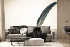 Fototapeta: Archiwalne tła z gęsim piórem i kałamarz na stole