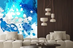 Fototapeta: Artystyczna grafika z rowerzystą