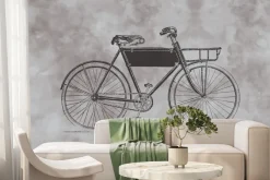 Fototapeta: Artystyczna ilustracja starego roweru w stylu retro