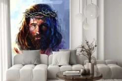 Fototapeta: Artystyczny portret jezusa w koronie cierniowej