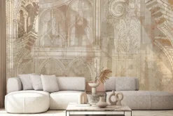 Fototapeta: Artystyczny wzór z architekturą i kolumnami