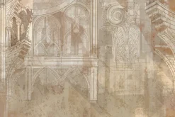 Fototapeta: Artystyczny wzór z architekturą i kolumnami