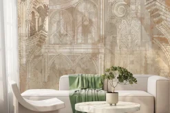 Fototapeta: Artystyczny wzór z architekturą i kolumnami