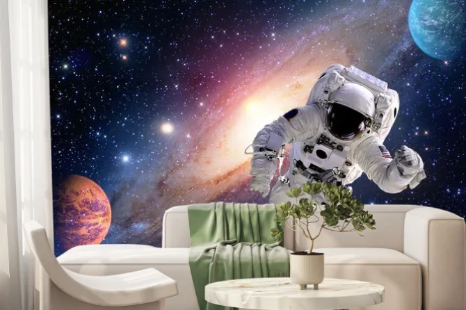 Fototapeta: Astronauta kosmonauta kosmos ludzi układ słoneczny planety wszechświat.