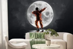 Fototapeta: Astronauta na tle księżyca