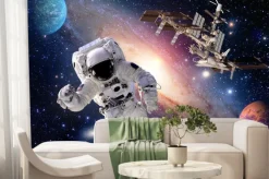 Fototapeta: Astronauta na misji w kosmosie