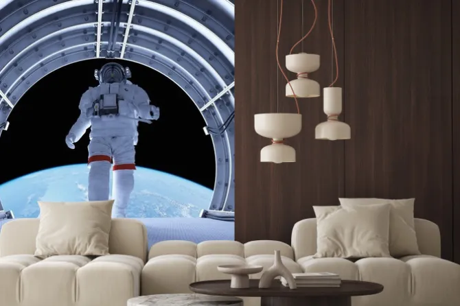 Fototapeta: Astronauta w tunelach