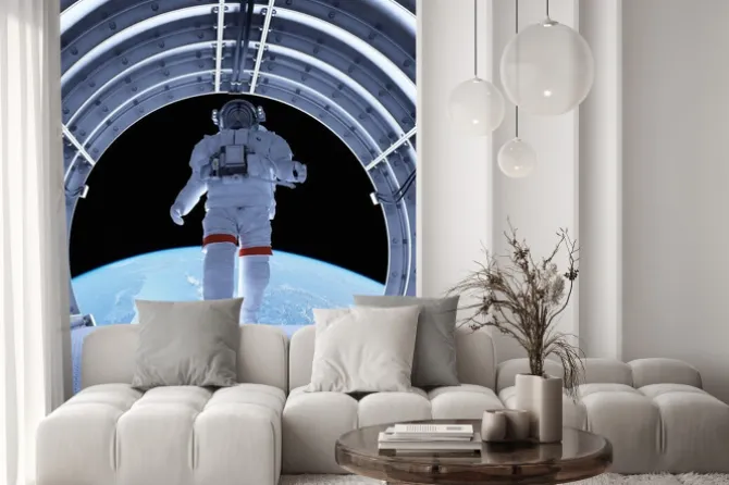 Fototapeta: Astronauta w tunelach