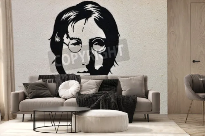 Fototapeta: Athens, greece - august 30, 2014: john lennon portrait stencil