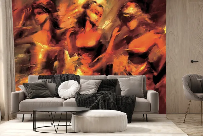 Fototapeta: Atrakcyjne kobiety w czerwieni