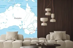 Fototapeta: Australia w weiss (beschriftet) - vektor