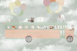 Fototapeta: Autobus dla zwierząt wśród chmur