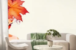 Fototapeta: Autumn. watercolor abstract portrait of girl. fashion background