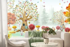 Fototapeta: Bajeczny las z dzikimi zwierzętami