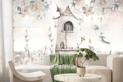 Fototapeta: Bajkowa ilustracja z księżniczką w wieży