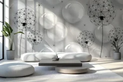 Fototapeta: Balony białe i w dmuchawce