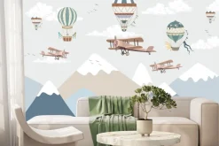 Fototapeta: Balony nad bajkowym krajobrazem górskim