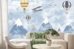 Fototapeta: Balony samoloty góry i chmury