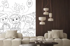 Fototapeta: Bambina felice che il compleanno festeggia