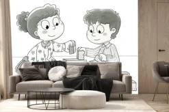 Fototapeta: Bambini che giocano con cubetti. mld