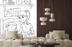 Fototapeta: Bambino addormentato con la mamma