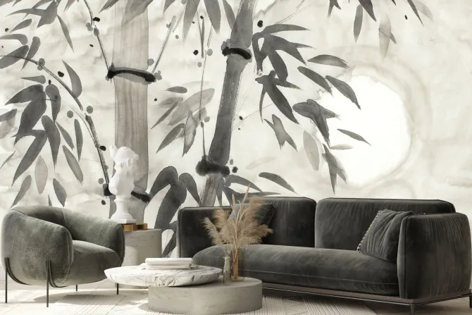 Fototapeta: Bambus gałązki botaniczny wzór