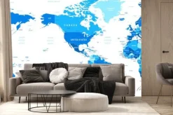 Fototapeta: Bardzo szczegółowe ilustracji wektorowych z mapy świata.