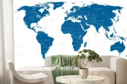 Fototapeta: Bardzo szczegółowa mapa świata