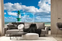 Fototapeta: Bałtyckie fale odbijające się od latarni