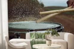 Fototapeta: Bęben wodą na nim i splash po uderzeniu w nią