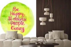 Fototapeta: Be happy, to doprowadza ludzi do szaleństwa. ręcznie rysowane