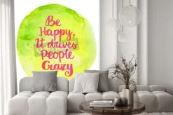 Fototapeta: Be happy, to doprowadza ludzi do szaleństwa. ręcznie rysowane