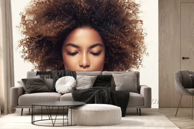 Fototapeta: Beautiful black woman . beauty portrait of african american woman