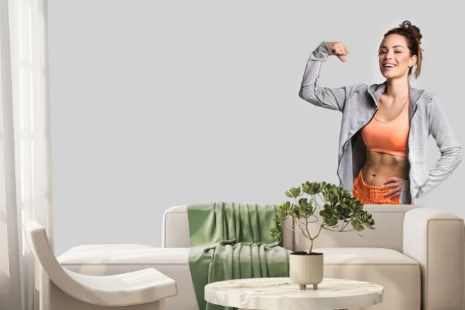 Fototapeta: Beautiful fitness girl posing