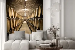 Fototapeta: Beczki w starej winiarni