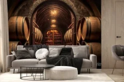 Fototapeta: Beczki wina w winiarni