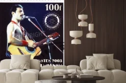 Fototapeta: Benin - circa 2003 stamp printed in benin shows freddie mercury