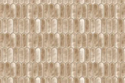 Fototapeta: Beżowe płytki ścienne w kształcie łuków